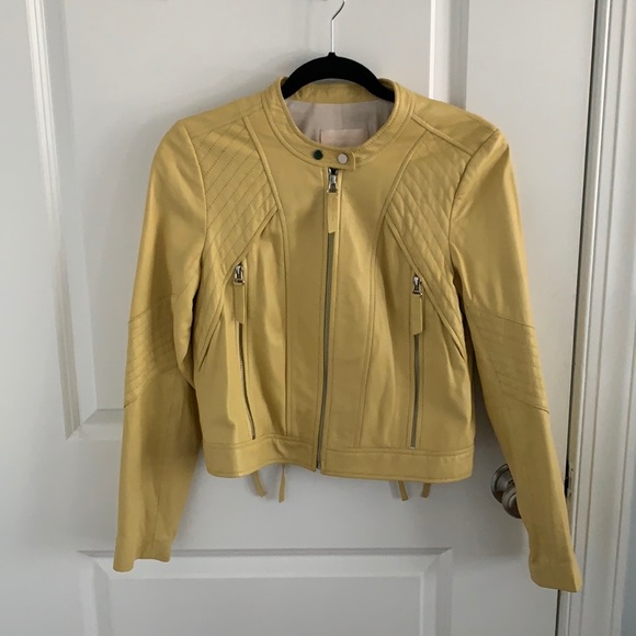 Rebecca Taylor Yellow Leather Jacket - Picture 3 of 10
